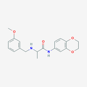 molecular formula C19H22N2O4 B1225661 N-(2,3-dihydro-1,4-benzodioxin-6-yl)-2-[(3-methoxyphenyl)methylamino]propanamide 