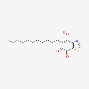 molecular formula C18H25NO3S B1225663 6-羟基-5-十一烷基-4,7-苯并噻唑二酮 CAS No. 43152-58-5