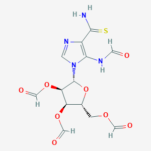 molecular formula C13H14N4O8S B1225668 1H-Imidazole-4-carbothioamide, 5-(formylamino)-1-(2,3,5-tri-O-formyl-beta-D-ribofuranosyl)- CAS No. 27115-65-7
