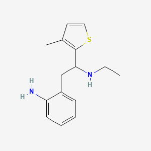 molecular formula C15H20N2S B1225670 2-[2-(Ethylamino)-2-(3-methylthiophen-2-yl)ethyl]aniline CAS No. 132194-86-6