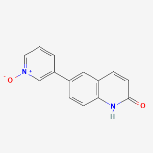 molecular formula C14H10N2O2 B1225674 6-(Pyridin-3-yl)quinolin-2(1H)-one N-oxide CAS No. 99471-46-2