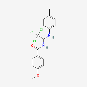 4-methoxy-N-[2,2,2-trichloro-1-(4-methylanilino)ethyl]benzamide