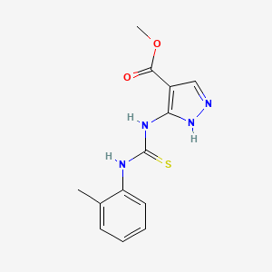 5-[[(2-methylanilino)-sulfanylidenemethyl]amino]-1H-pyrazole-4-carboxylic acid methyl ester