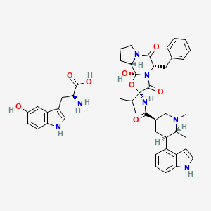 molecular formula C46H53N7O8 B1225704 Dihydroergocristine mixture with 5-hydroxytryptophan CAS No. 115756-35-9