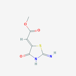 molecular formula C6H6N2O3S B12257249 Methyl 2-[(5Z)-2-imino-4-oxo-1,3-thiazolidin-5-ylidene]acetate 