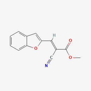 molecular formula C13H9NO3 B12257378 Methyl (2E)-3-(1-benzofuran-2-YL)-2-cyanoprop-2-enoate 