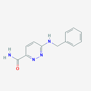 molecular formula C12H12N4O B122574 6-(Benzylamino)pyridazine-3-carboxamide CAS No. 142674-93-9