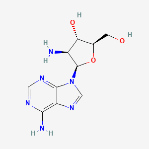 molecular formula C10H14N6O3 B1225780 2-Amino-2-deoxy-beta-arabinofuranosyladenine CAS No. 69427-80-1
