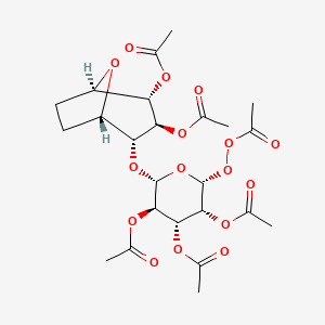 molecular formula C24H32O16 B1225787 1,6-无水乳糖六乙酸酯 CAS No. 25878-57-3