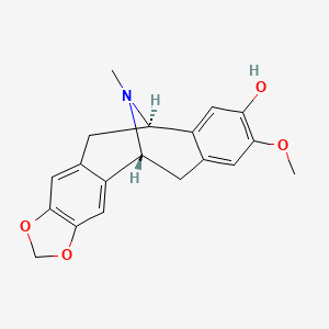 molecular formula C19H19NO4 B1225788 (1R,12R)-16-Methoxy-20-methyl-5,7-dioxa-20-azapentacyclo[10.7.1.02,10.04,8.013,18]icosa-2,4(8),9,13,15,17-hexaen-15-ol CAS No. 37687-27-7