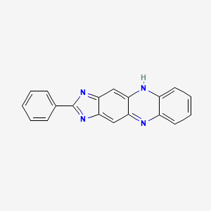 molecular formula C19H12N4 B1225804 2-phenyl-1H-imidazo[4,5-b]phenazine 