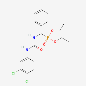 molecular formula C18H21Cl2N2O4P B1225807 1-(3,4-Dichlorophenyl)-3-[diethoxyphosphoryl(phenyl)methyl]urea 