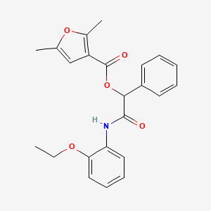 molecular formula C23H23NO5 B1225815 2,5-Dimethyl-3-furancarboxylic acid [2-(2-ethoxyanilino)-2-oxo-1-phenylethyl] ester 