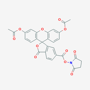 molecular formula C29H19NO11 B122585 (2,5-Dioxopyrrolidin-1-yl) 3',6'-diacetyloxy-1-oxospiro[2-benzofuran-3,9'-xanthene]-5-carboxylate CAS No. 150206-15-8