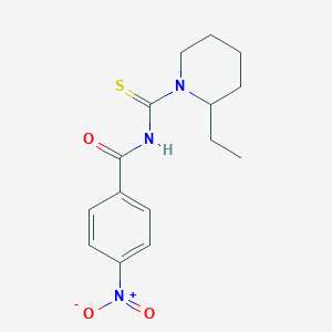 molecular formula C15H19N3O3S B1225859 N-[(2-乙基-1-哌啶基)-亚磺亚甲基]-4-硝基苯甲酰胺 
