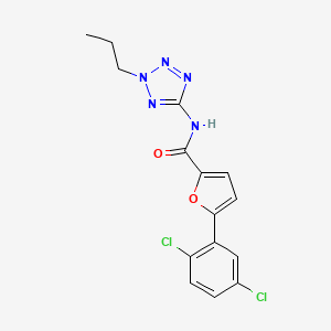 molecular formula C15H13Cl2N5O2 B1225868 5-(2,5-dichlorophenyl)-N-(2-propyl-5-tetrazolyl)-2-furancarboxamide 