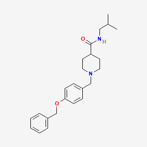 molecular formula C24H32N2O2 B1225878 N-(2-甲基丙基)-1-[(4-苯甲氧基苯基)甲基]-4-哌啶甲酰胺 