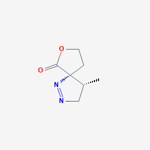 molecular formula C7H10N2O2 B122588 7-Oxa-1,2-diazaspiro[4.4]non-1-en-6-one,4-methyl-,trans-(9CI) CAS No. 153580-06-4