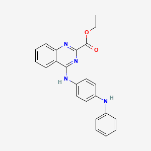 molecular formula C23H20N4O2 B1225884 4-(4-苯基苯胺基)-2-喹唑啉甲酸乙酯 
