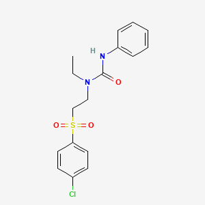 molecular formula C17H19ClN2O3S B1225909 1-[2-(4-Chlorophenyl)sulfonylethyl]-1-ethyl-3-phenylurea 