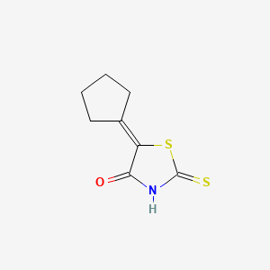 molecular formula C8H9NOS2 B1225910 5-Cyclopentylidene-2-sulfanylidene-4-thiazolidinone 