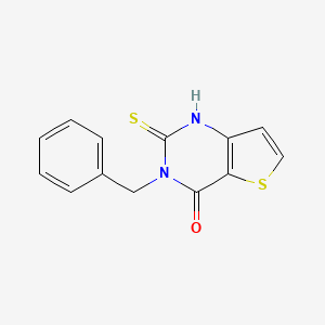 molecular formula C13H10N2OS2 B1225925 3-苄基-2-硫代-3H,4H-噻吩[3,2-d]嘧啶-4-酮 CAS No. 440323-55-7