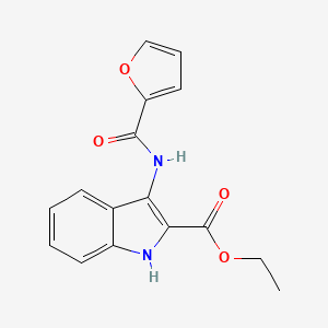 molecular formula C16H14N2O4 B1225927 ethyl 3-(2-furoylamino)-1H-indole-2-carboxylate 