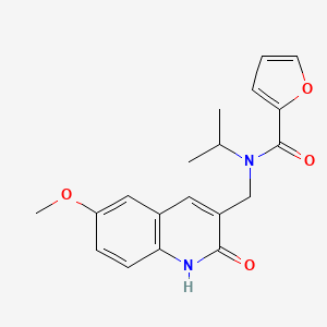 molecular formula C19H20N2O4 B1225929 N-[(6-甲氧基-2-氧代-1H-喹啉-3-基)甲基]-N-异丙基-2-呋喃甲酰胺 