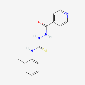 molecular formula C14H14N4OS B1225931 1-异烟酰基-4-(2-甲苯基)硫代氨基脲 CAS No. 74270-70-5