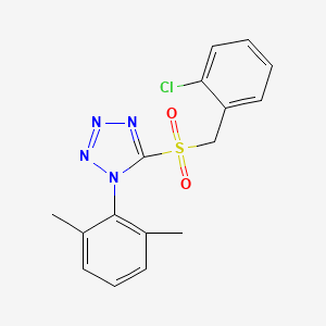 molecular formula C16H15ClN4O2S B1225936 5-[(2-氯苯基)甲磺酰基]-1-(2,6-二甲苯基)四唑 
