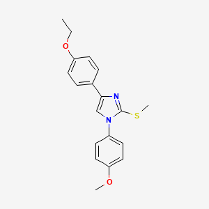 molecular formula C19H20N2O2S B1225957 4-(4-Ethoxyphenyl)-1-(4-methoxyphenyl)-2-(methylthio)imidazole 