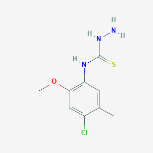 molecular formula C9H12ClN3OS B1225961 1-Amino-3-(4-chloro-2-methoxy-5-methylphenyl)thiourea 