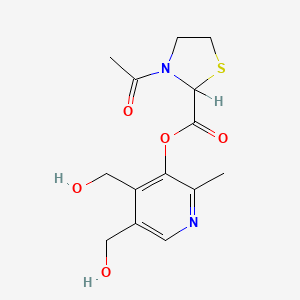 molecular formula C14H18N2O5S B1225969 Pyridoxine N-acetylthiazolidinecarboxylate CAS No. 56619-72-8