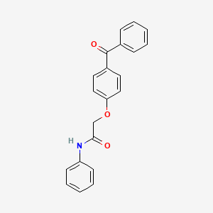 molecular formula C21H17NO3 B1225975 4-Phenylcarbamoylmethoxybenzophenone CAS No. 42018-53-1