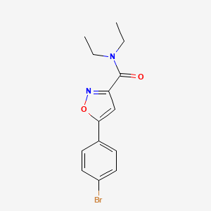 molecular formula C14H15BrN2O2 B1225987 5-(4-bromophenyl)-N,N-diethyl-3-isoxazolecarboxamide 