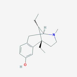 molecular formula C17H25NO B1225993 (1S,9S,13S)-1,13-diethyl-10-methyl-10-azatricyclo[7.3.1.02,7]trideca-2(7),3,5-trien-4-ol 
