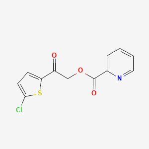 molecular formula C12H8ClNO3S B1225995 2-吡啶甲酸[2-(5-氯-2-噻吩基)-2-氧代乙基]酯 