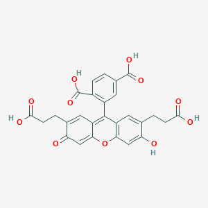 molecular formula C27H20O11 B1226005 2',7'-双-(2-羧乙基)-6-羧基荧光素 
