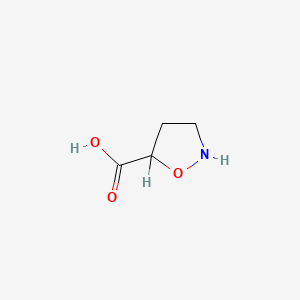 molecular formula C4H7NO3 B1226028 5-Isoxazolidinecarboxylic acid CAS No. 36839-09-5