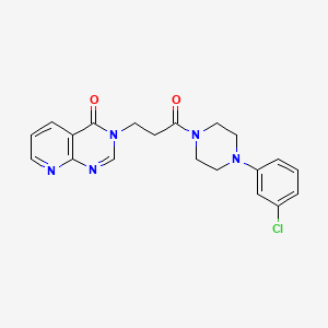 molecular formula C20H20ClN5O2 B1226032 3-[3-[4-(3-Chlorophenyl)-1-piperazinyl]-3-oxopropyl]-4-pyrido[2,3-d]pyrimidinone 
