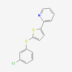 molecular formula C15H10ClNS2 B1226037 2-[5-[(3-氯苯基)硫]-2-噻吩基]吡啶 