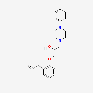 molecular formula C23H30N2O2 B1226088 1-(4-Methyl-2-prop-2-enylphenoxy)-3-(4-phenyl-1-piperazinyl)-2-propanol 