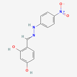 molecular formula C13H11N3O4 B1226095 4-((2-(4-Nitrophenyl)hydrazono)methyl)benzene-1,3-diol 