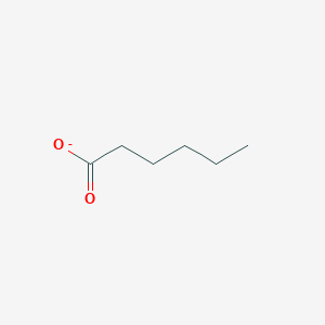 molecular formula C6H11O2- B1226103 Hexanoate CAS No. 151-33-7