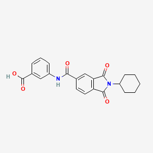 molecular formula C22H20N2O5 B1226149 3-[[(2-环己基-1,3-二氧代-5-异吲哚基)-氧代甲基]氨基]苯甲酸 