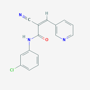 molecular formula C15H10ClN3O B1226154 (Z)-N-(3-chlorophenyl)-2-cyano-3-pyridin-3-ylprop-2-enamide 