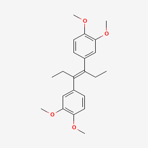 molecular formula C22H28O4 B1226156 3,4-Bis(3',3'-dimethoxyphenyl)-3-hexene CAS No. 82846-25-1