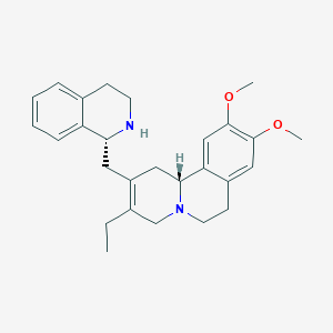 molecular formula C27H34N2O2 B1226164 (11bR)-3-ethyl-9,10-dimethoxy-2-[[(1R)-1,2,3,4-tetrahydroisoquinolin-1-yl]methyl]-4,6,7,11b-tetrahydro-1H-benzo[a]quinolizine 