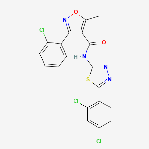 molecular formula C19H11Cl3N4O2S B1226170 3-(2-氯苯基)-N-[5-(2,4-二氯苯基)-1,3,4-噻二唑-2-基]-5-甲基-4-异恶唑甲酰胺 