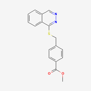 molecular formula C17H14N2O2S B12261752 Methyl 4-[(phthalazin-1-ylsulfanyl)methyl]benzoate 